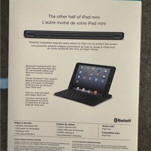 Brand new Logitech keyboard for iPad mini. Never used, brand new!!